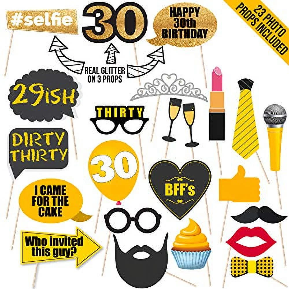 24 Piece Photo Props Backdrop Funny 30th Birthday Decorations Women Happy 30th Birthday Decorations Her 30th Birthday Gift Ideas 30th Birthday Gifts 24 Piece Photo Props Backdrop Funny 30th Birthday Decorations Women Happy 30th Birthday Decorations Her 30th Birthday Gift Ideas 30th Birthday Gifts