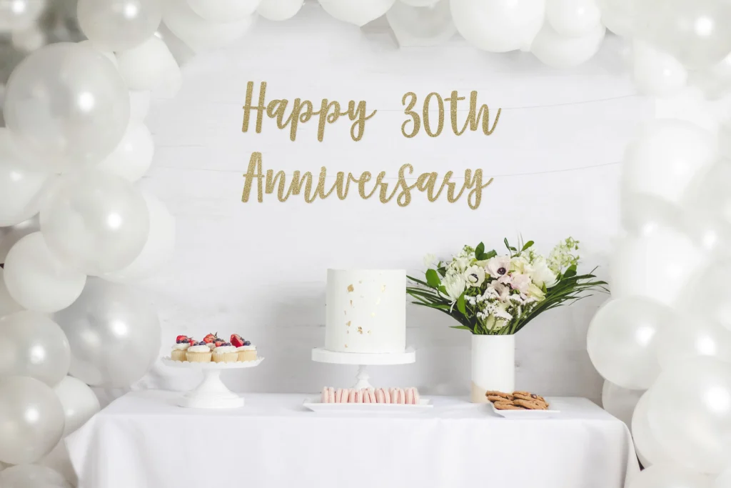 30th Anniversary Glitter Banner 30 Years 30th Anniversary Glitter Banner 30 Years