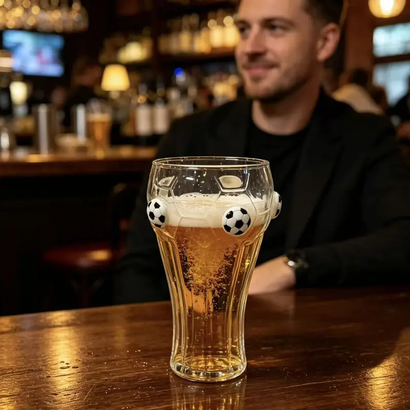 Aesthetic Soccer Ball Beer Glass Unique Football Cup For Home Bar Party Supplies Novelty Football Beer Mug Soccer Ball Decorated Glass For Bbqs Sports Events G 606117526628842