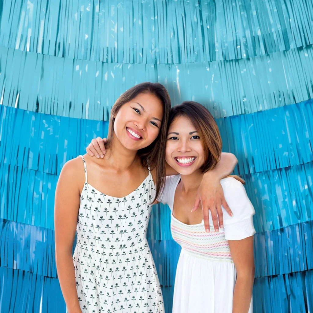 Blue Plastic Fringe Banner Backdrop 5ft X 7 3ft Pool Party Blue Plastic Fringe Banner Backdrop 5ft X 7 3ft Pool Party