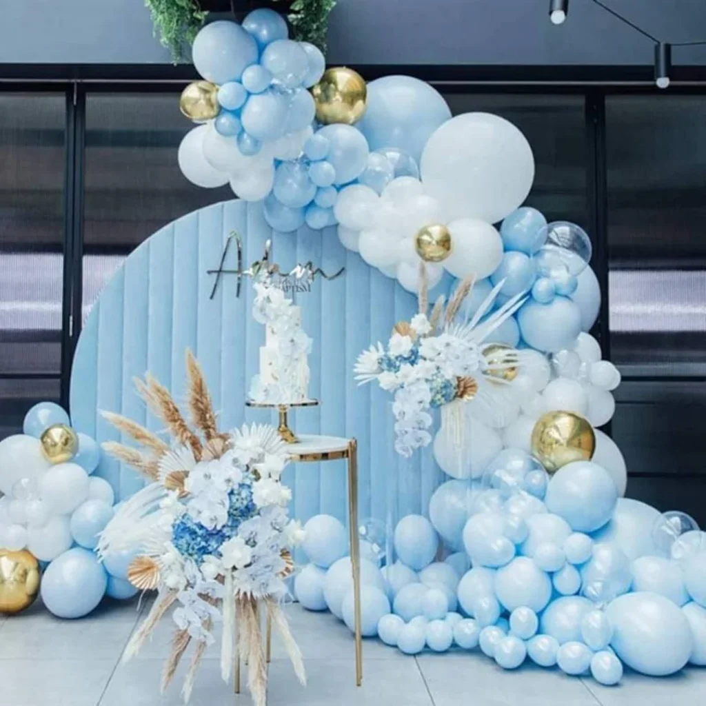 Blue White Gold Balloon Arch Kit Party Blue White Gold Balloon Arch Kit Party