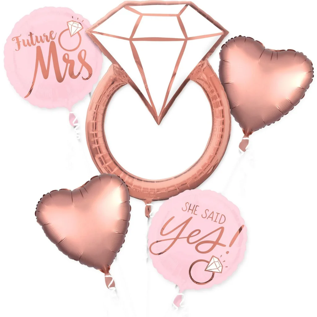 Blush Engagement Foil Balloon Bouquet 5pc Blush Engagement Foil Balloon Bouquet 5pc