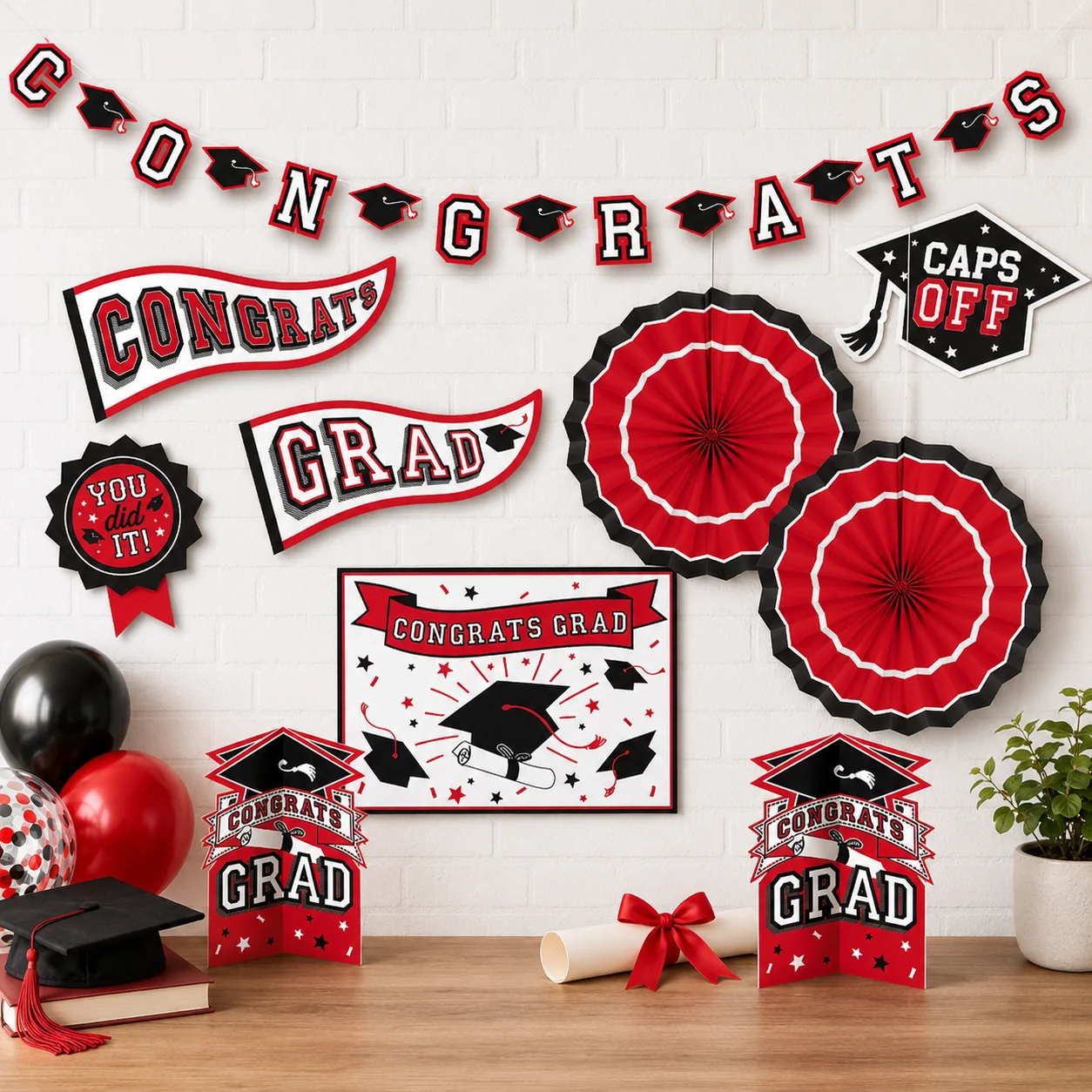 Congrats Grad Room Decorating Kit 10pc