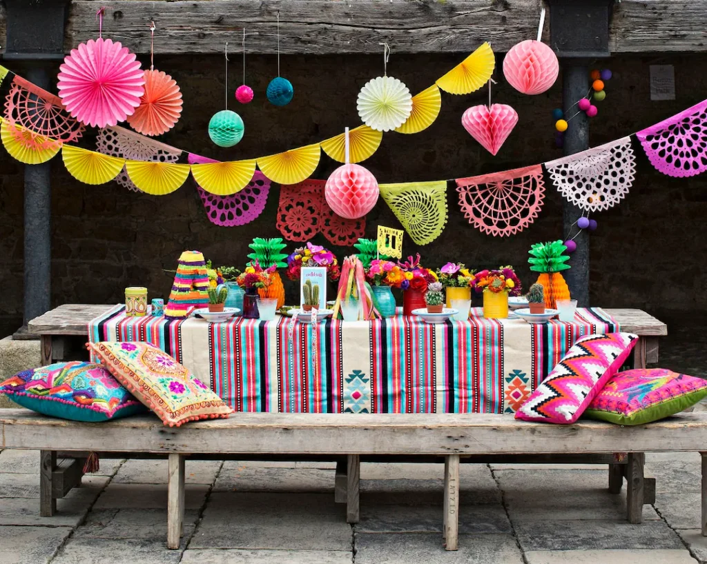 Coral Pink Party Decor Mexican Fiesta Coral Pink Party Decor Mexican Fiesta