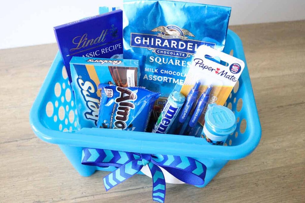 Diy Blue Gift Basket Ideas Diy Blue Gift Basket Ideas