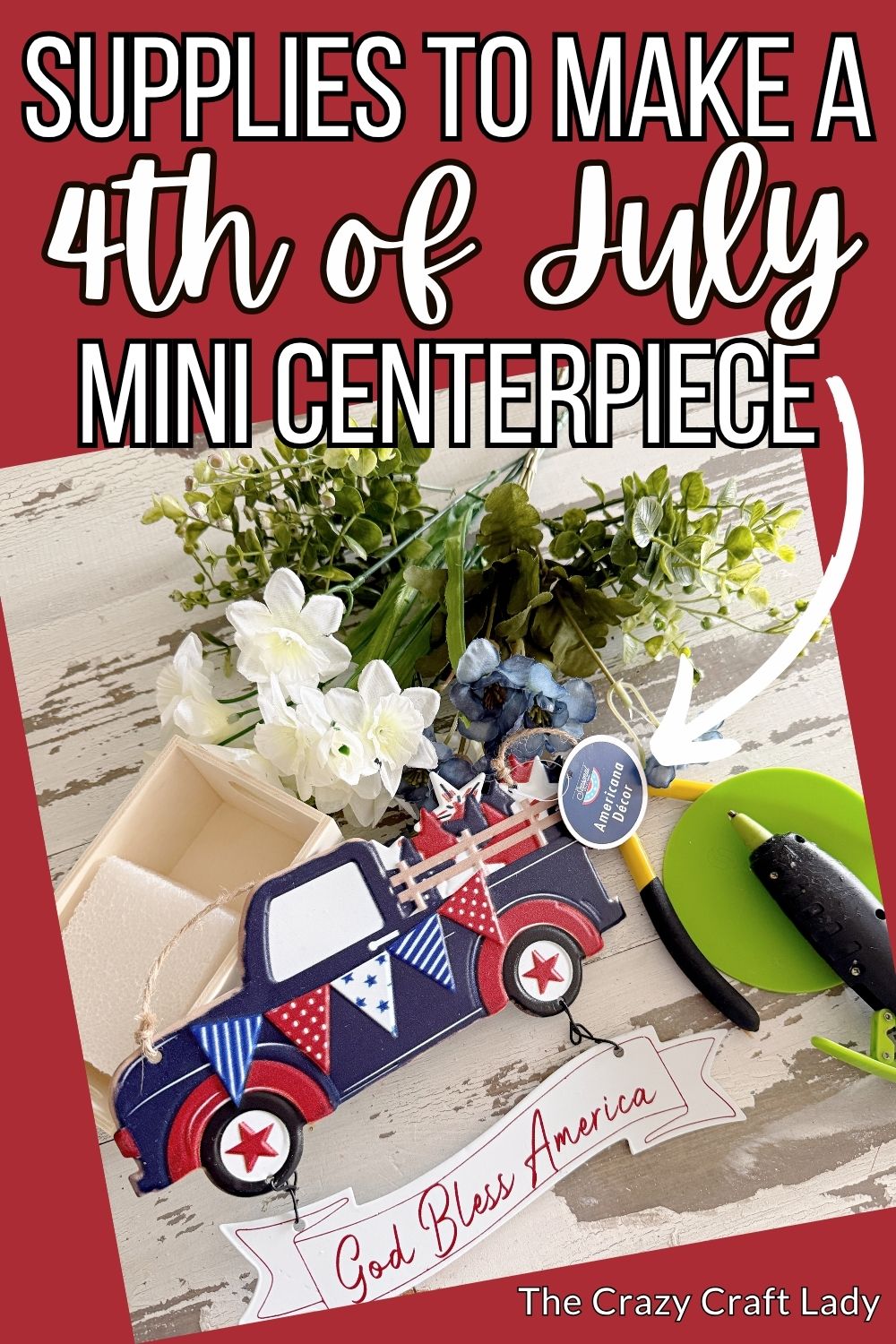 Dollar Store Patriotic Mini Centerpiece