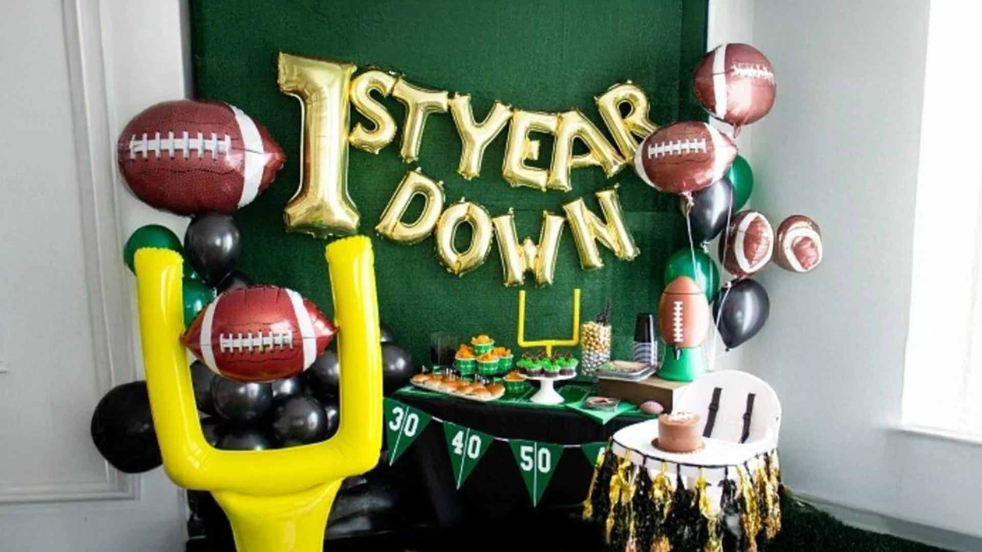 First Year Down First Birthday Party Setup