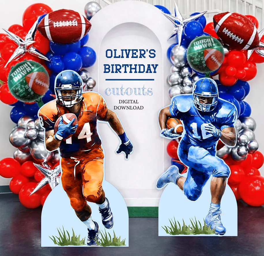 Football Birthday Party Cutouts Decor