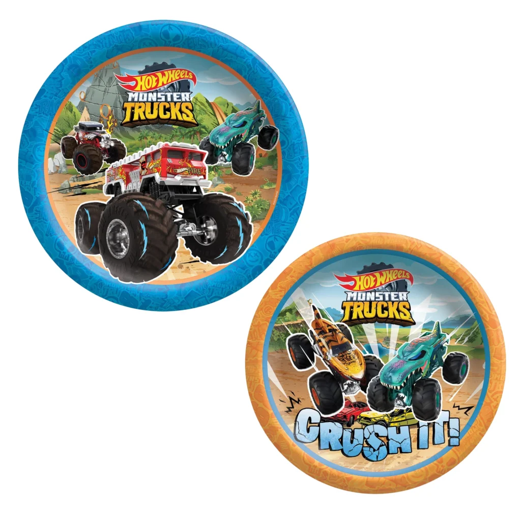 Hot Wheels Monster Trucks Paper Plates 9in 8ct Hot Wheels Monster Trucks Paper Plates 9in 8ct