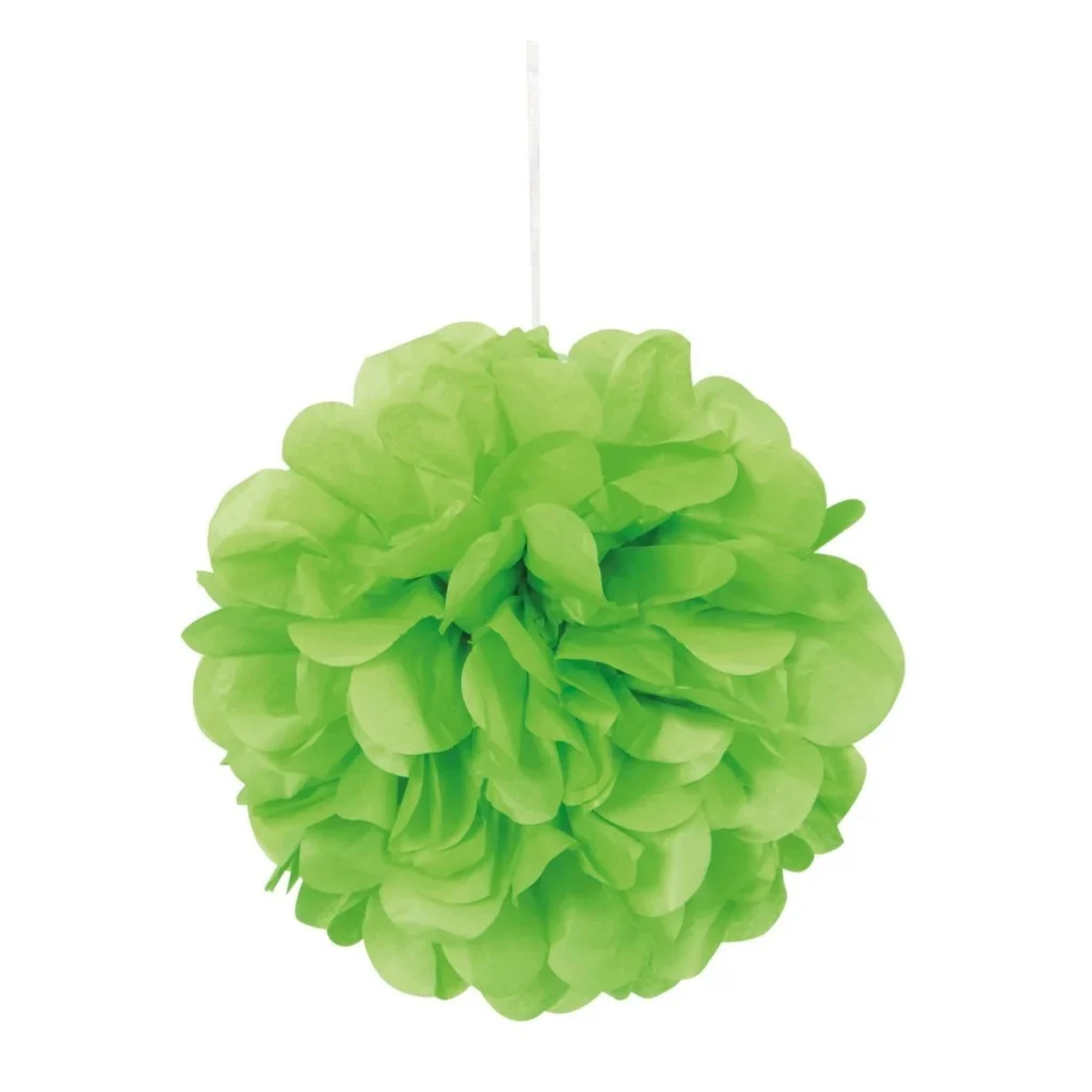 Kiwi Green Mini Puff Hanging Decorations 9 Inches 3 Count Kiwi Green Mini Puff Hanging Decorations 9 Inches 3 Count