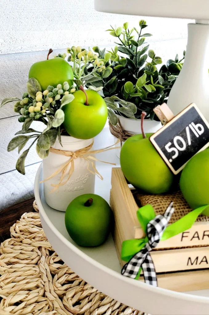 Mini Green Apple Decor Mason Jar Tiered Mini Green Apple Decor Mason Jar Tiered
