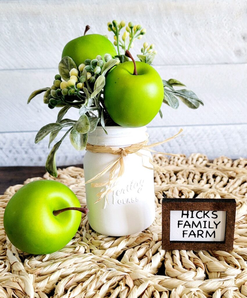 Mini Green Apple Decor Mason Jar Tiered Mini Green Apple Decor Mason Jar Tiered