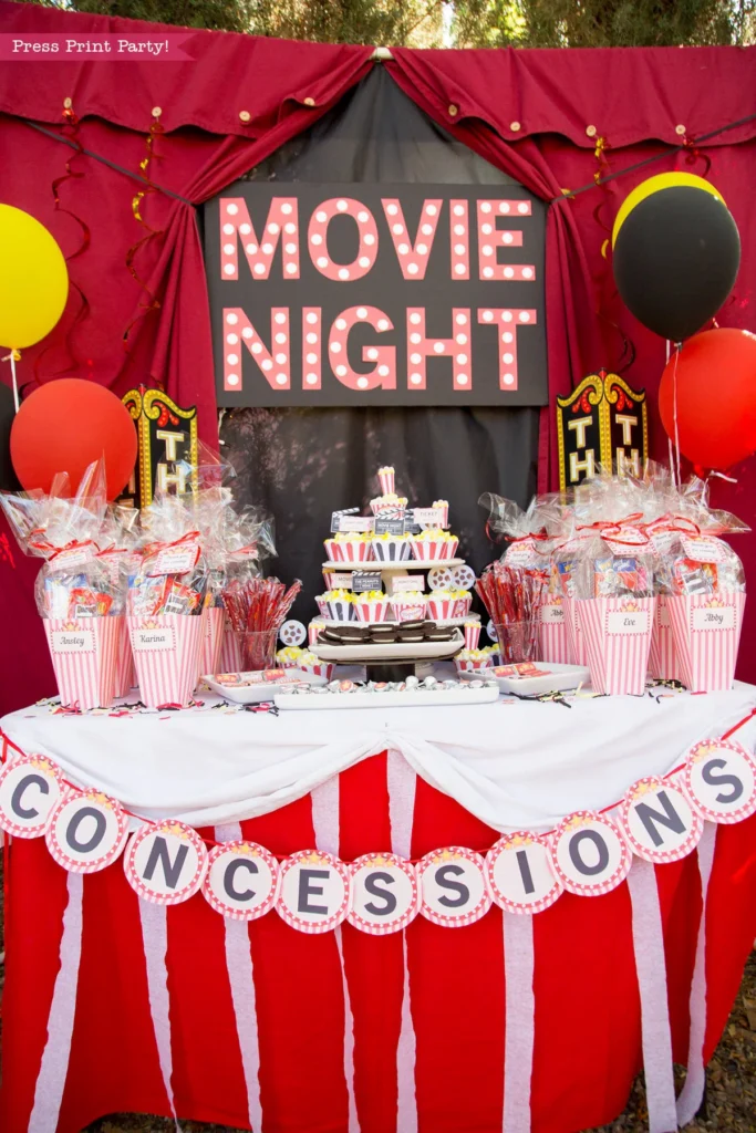 Movie Night Party Decorations Printables Movie Night Party Decorations Printables