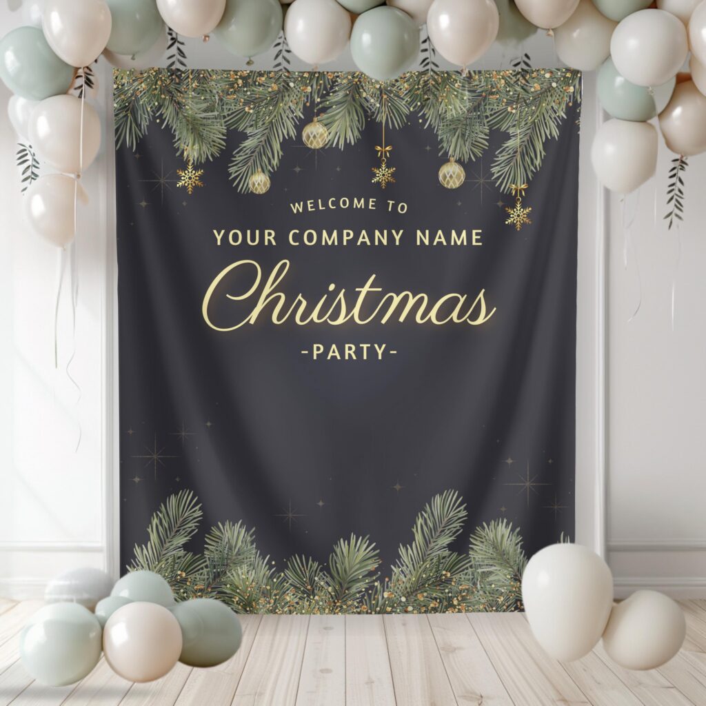 Office Christmas Party Backdrop