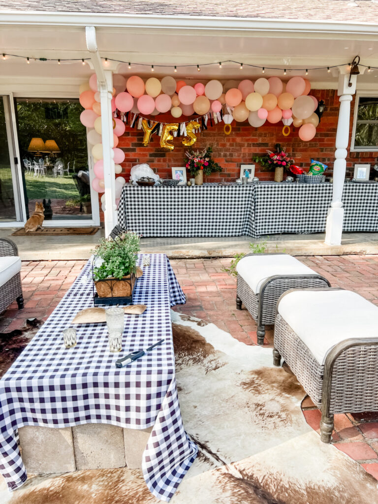 Outdoor Engagement Party Decorating
