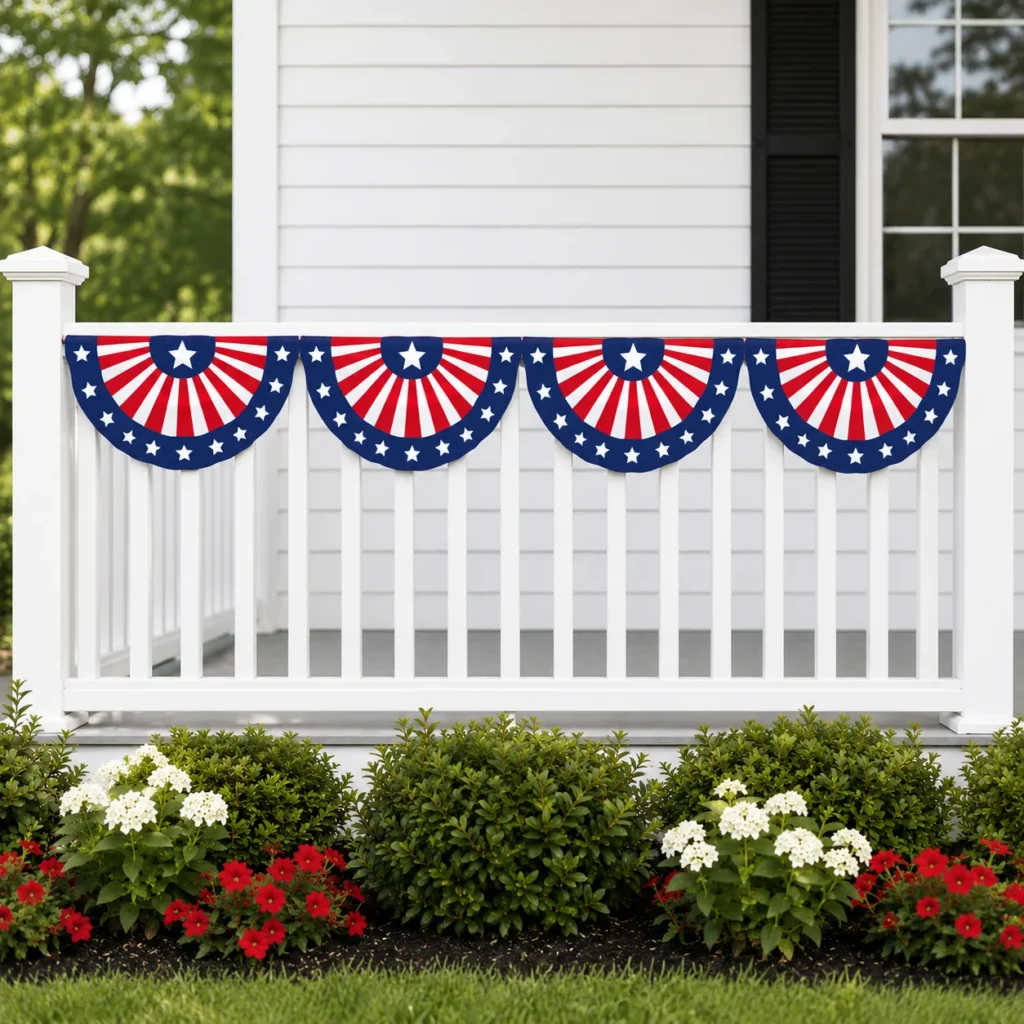 Patriotic Fabric Bunting 11ft X 1 6ft
