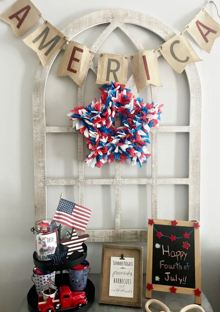 Red White And Blue Wreath Red White And Blue Wreath