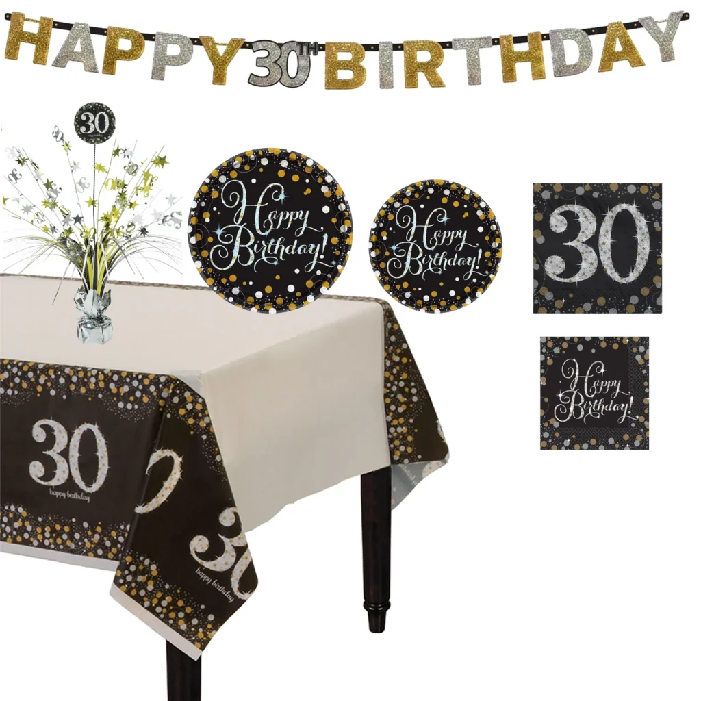 Sparkling Celebration 30th Birthday Party Supplies Kit Sparkling Celebration 30th Birthday Party Supplies Kit