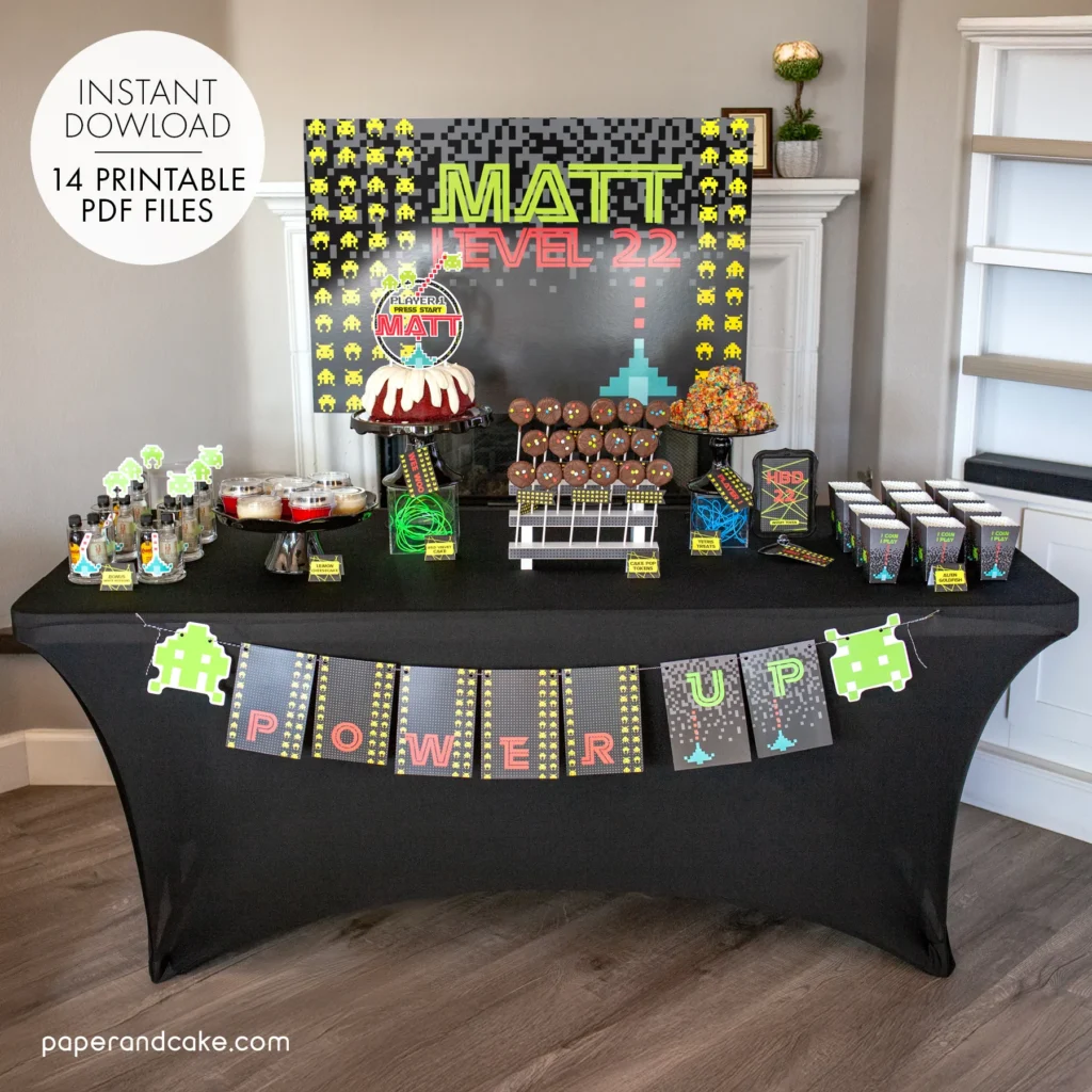 Video Game Printable Birthday Party